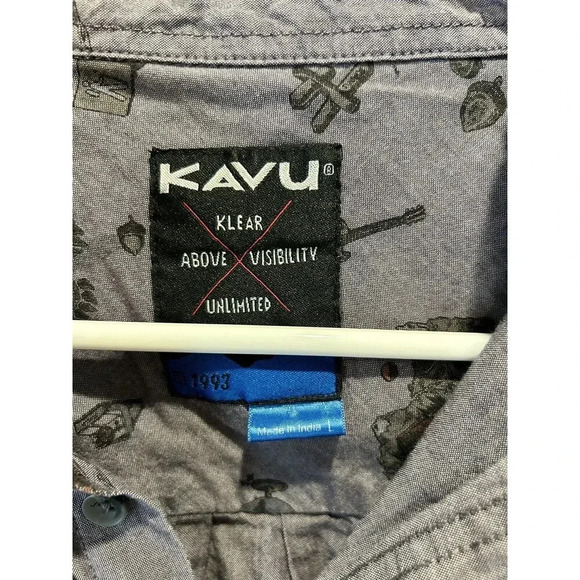 Kavu Linden Long Sleeve Shirt Venture Pattern Mens Size Large‎ - Picture 4 of 7